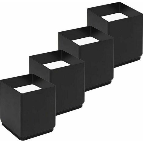 Choyclit – Rehausseurs de pieds de lit lot de 4 – Acier au carbone – Hauteur ajoutée 5 cm – Capacité jusqu'à 1100 kg – Pour lits, canapés et bureaux (1/5)