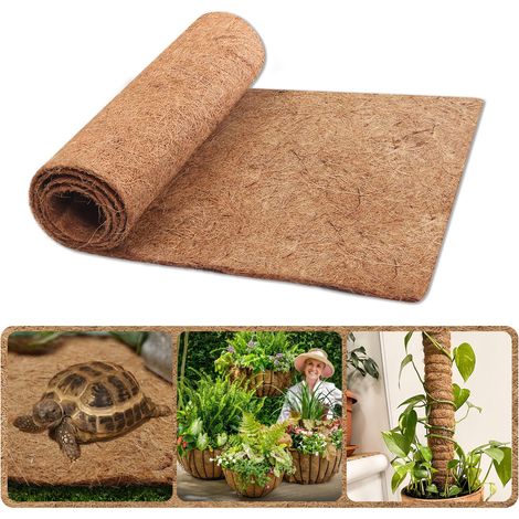 Rollo de revestimiento de coco natural, revestimientos gruesos de coco para macetas, revestimientos para cestas de flores, estera de fibra de coco para macetas, estera para mascotas, poste de musgo pa (1/3)