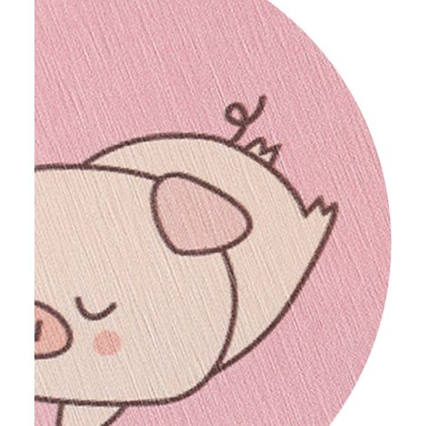 Dessous de verre en silicate de calcium sans amiante, dessous de verre rond absorbant à motif de cochon rose, dessous de verre isolant pour tasse à thé sur la table à manger. (1/5)