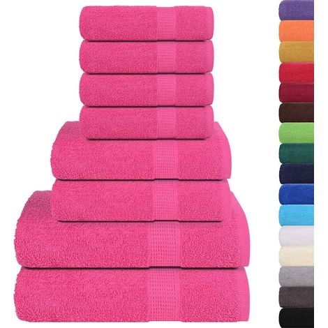 Ensemble de serviettes FROGN 8 pcs rose 360 g/m² (1/5)
