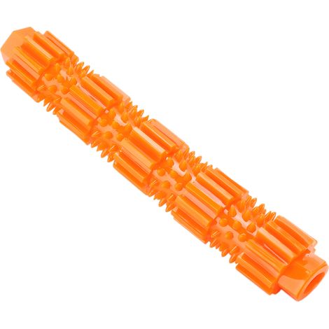 Os à mâcher en caoutchouc pour chien, jouet à mâcher résistant et durable, orange, pour le nettoyage des dents et l'éducation. (1/5)