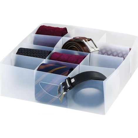 Domopak Living Schubladeneinteiler mit 12 Fächern, 30 × 30 × 8 cm