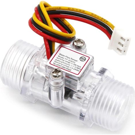 Débitmètre à turbine G1/2", indicateur de débit électronique pour circuit imprimé, compteur de débit, essence, kérosène, méthanol, eau. (1/5)
