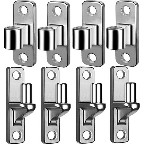 Charnières de Portail Robustes en Acier Inoxydable 304 Lourd 4Paires Charnière Portail Charnières Une Pièce pour Portails Montage Mural pour Jardin Ferme Grange Portails Capacité 900Kg (1/5)