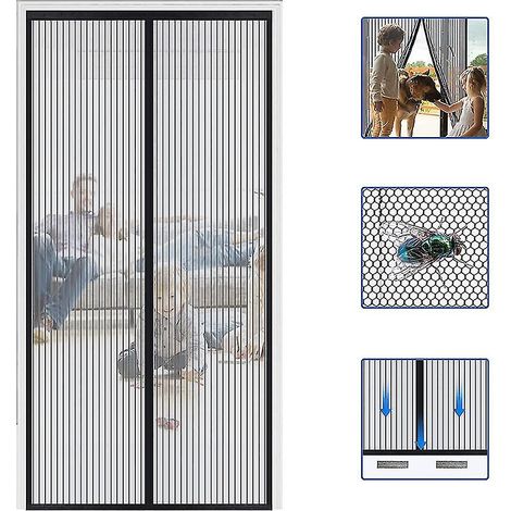 CREA Reinforced Magnetic Screen Door Hands Free Mesh Screen Door Curtain