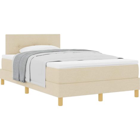 Maison Exclusive - Letto a molle con cuscino Crema 120 x 190 cm Tessuto (1/5)