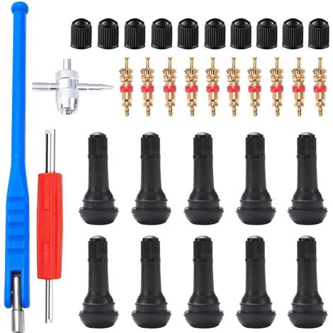 Demonte Valve Pneu Outil, Valve Core Remover pour Voiture Remplacement, TR414, 4-1 Outil de Réparation, Démonte Bleu, Tire Repair Kit (1/5)