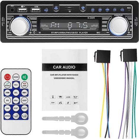 Autoradio MP3 avec port USB/AUX, Bluetooth et télécommande (1/5)