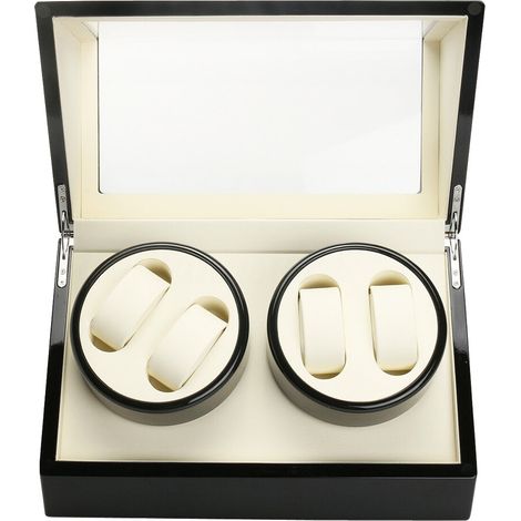 4+0 Uhren Automatischer Uhrenbeweger Holz Watch Winder Uhrenbox Uhrenkasten Uhrenbox Vitrine (1/5)