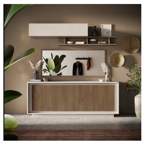 Buffet SKY 4 portes – Finition Cashmere / Mercure (1/2)