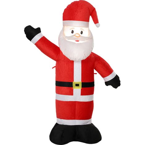 Outsunny 5ft Christmas Inflatable Velvet Look Santa Claus (1/5)