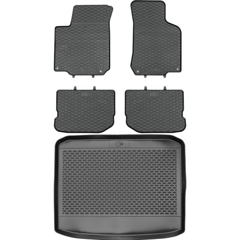 SET di tappetini in gomma per auto e tappetino per bagagliaio per Volkswagen Golf IV Hatchback dal 1997 al 2006 (1/5)