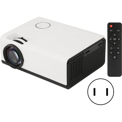 Tragbarer LED-Projektor mit 2200 Lumen, Full HD 1080p, hoher Helligkeit, für Heimkino, Partys und den Außenbereich, 100–260 V Netzteil mit US-Stecker