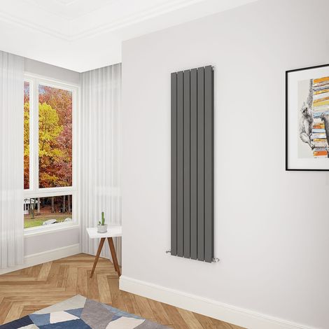 Acezanble Anthracite Flat Panel Radiator 1600 x 408mm Double Panel (1/5)