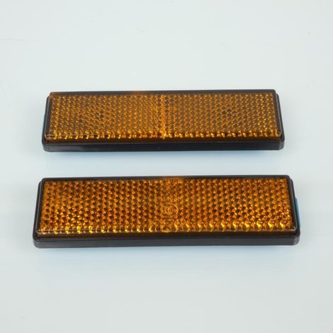 Catadioptre réflecteur homologué RMS autocollant 94x27mm orange (1/3)