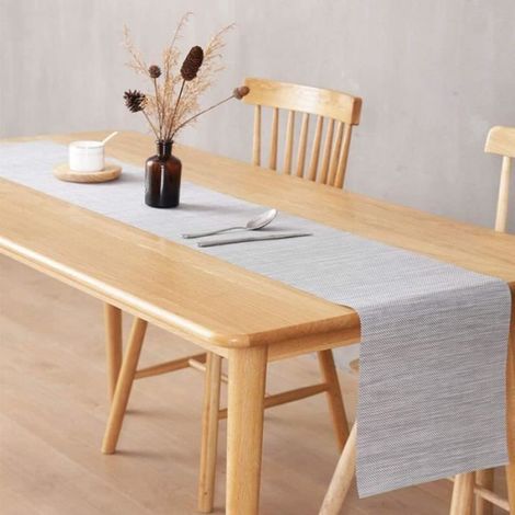 Chemin de Table - 180x30cm - PVC Rétro - Lavable - Élégant - À L'épreuve de la Chaleur (1/4)