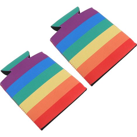 Lot de manchons isolants en néoprène pour canettes de bière et de soda, fins et résistants. (1/5)
