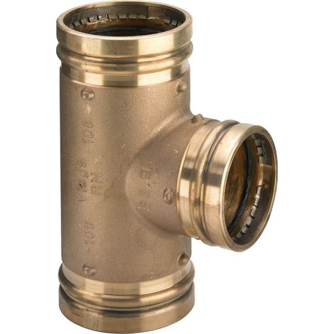 Viega Sanpress T-Stück mit SC-Contur 2218LF, labs-frei, d. 54mm, Rotguss