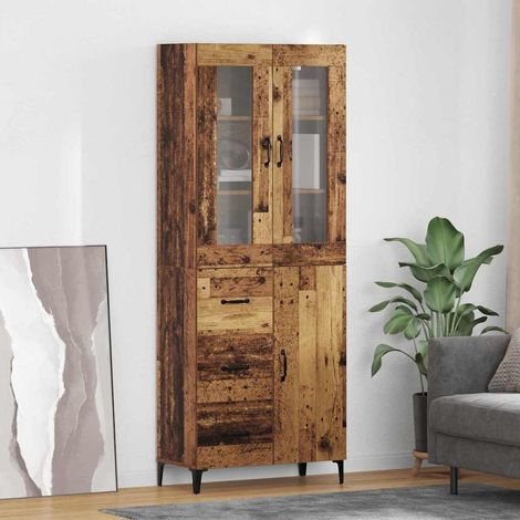 vidaXL  Highboard  Old Wood 69.5 x 34 x 180 cm Engineered Wood