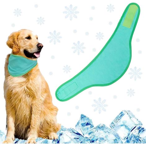 Bandana Chien Refroidissement, Collier Bandana Chien pour L'été, Foulard Chiens Rafraîchissant, Bandanas de Refroidissement pour Chiens, Respirante Réglable Léger Collier pour Moyens Grands (1/5)