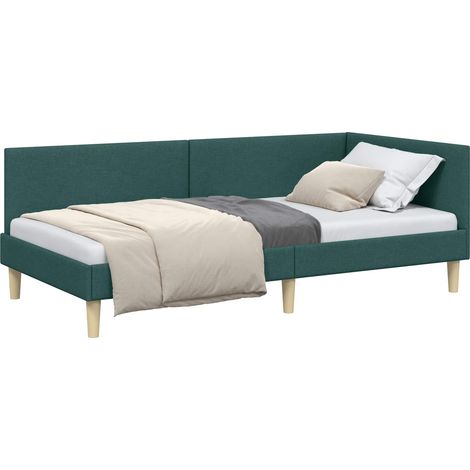 Maison Exclusive - Cornice del letto ad angolo Verde Scuro 100 cm x 200 cm