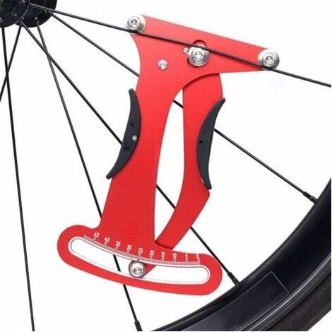 Ahlsen Rayon Tension Mètre, Aluminium Alliage Mesure Ajustement Outil Durable Bicyclette Roue Outil Vélo Accessoire - Rouge, Free Size (1/5)