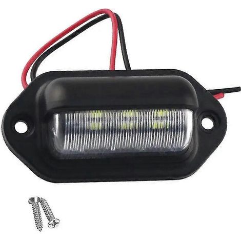 Luz LED impermeable para matrícula, luz trasera para matrícula para remolques, autocaravanas, camiones y barcos.