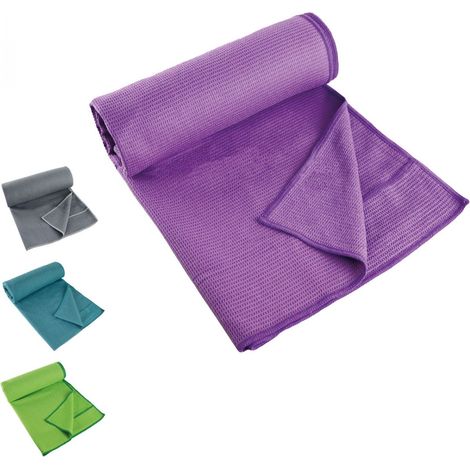 Serviette de yoga 63 x 180 cm antidérapante - Violet - Vivezen (1/5)