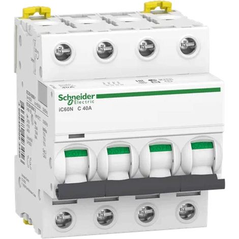 Modularer magnetischer Thermoschalter iC60N 4P Kurve C 40A 6000A Acti9 Schneider