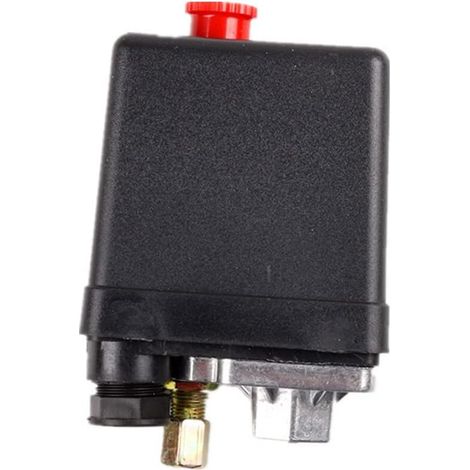 Pressostat - 380 V Triphasé - Raccord G1/4" - Vanne de Commande Verticale à 4 Trous - Pour Compresseur d'Air - 1 Pièce (1/5)