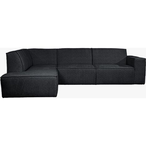 ELIA Canapé d’angle en tissu gris anthracite - Angle gauche (1/5)