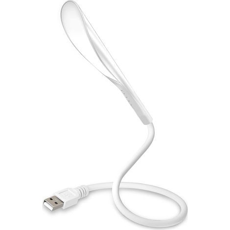 Dimmable USB LED Reading Lamp, 2.8W Touch Switch, 3 Adjustable Brightness Levels, Flexible, USB Lamp for Laptop, Travel, Study, Bedroom, Office, Tablet PC, White (1/5)