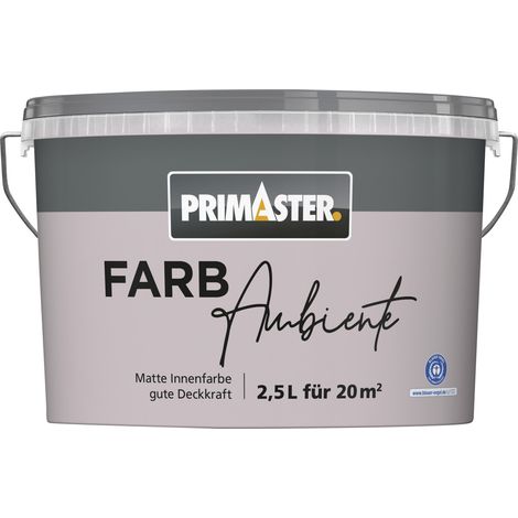 Primaster Farbambiente Wandfarbe matt fliederlila 2,5 L Wandfarbe