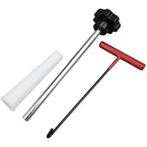 Ensemble d'outils d'installation de tige valve et réparation pneus avec extracteur, crochet outil d'aide pour l'entretien des voiture camion (noir) - (1/5)