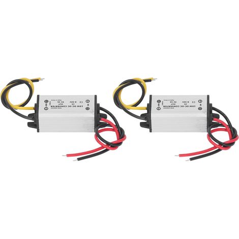 Lot de 2 convertisseurs abaisseurs de tension CC 8-50 V vers 5 V 3 A 15 W pour voitures, bateaux, yachts, trains et avions. (1/5)