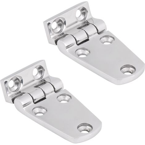Charnière de trappe bateau marine en acier inoxydable, paire de 2, charnière pliante à visser pour compartiment de pont, quincaillerie nautique robuste (1/5)