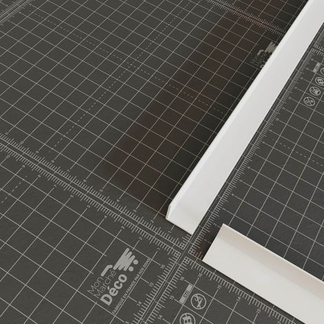 Cornière PVC - Longueur 1 m - Blanc - 1.5 x 1.5 cm (1/4)
