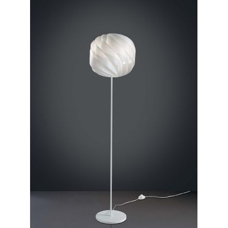 GLOBE Stehlampe mit Sockel und Stab aus weißem Metall, Durchmesser 40 x H170 cm