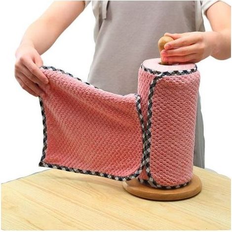 Lot de torchons de cuisine 2021, torchons de haute qualité en velours corail, super absorbants, antiadhésifs, lavables à l'huile, séchage rapide (couleur aléatoire) (1/5)