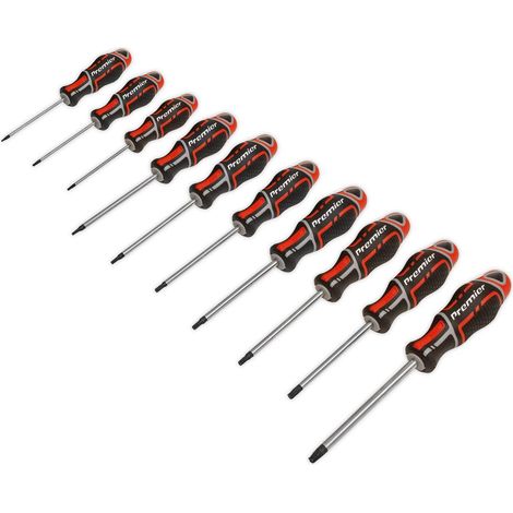 Sealey Premier GripMAX® TRX-Star Screwdriver Set 10pc - Red AK4324