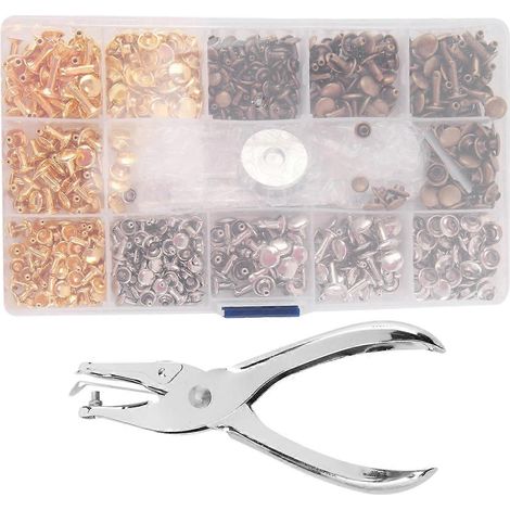 Rivets pour cuir, 300 jeux de rivets à double tête, 3 tailles -- (1/5)