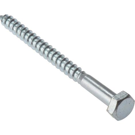 Coach Screw Hexagon Head Single Thread ZP M10 x 50mm Bag 10 FORCS1050M (1/4)