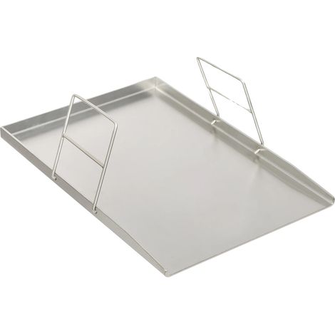 Plaque de Grill, Acier Inoxydable Durable, Facile à Nettoyer, Argent (1/2)