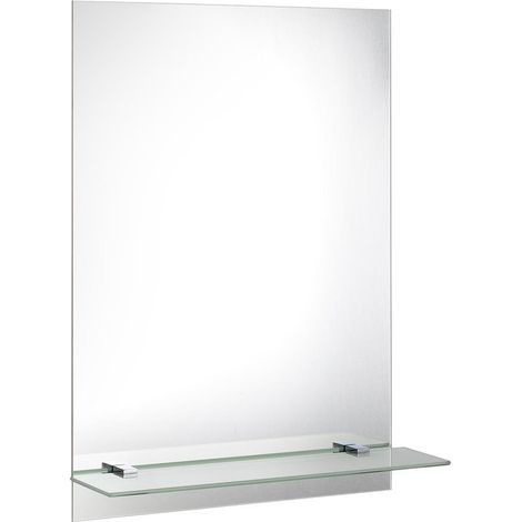Miroir avec étagère 50x70cm avec fixations (1/3)