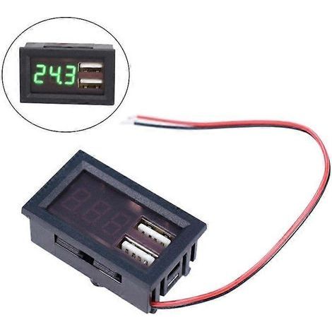 Voltmètre numérique LED, mini-voltmètre, testeur de batterie, panneau USB 5V 2A (1/5)