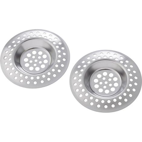 2 x Filtres - Tamis en Acier Inoxydable pour Evier Lavabo Baignoire, Argent, 70.7cm (1/5)