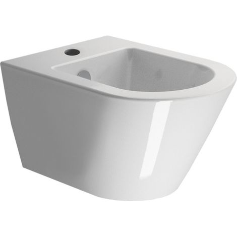 Bidet suspendu KUBE X 36x50cm, blanc ExtraGlaze (1/4)