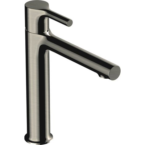 RAK Sorrento Brushed Nickel Mid Height Basin Mixer Tap - RAKSOR3016N (1/2)