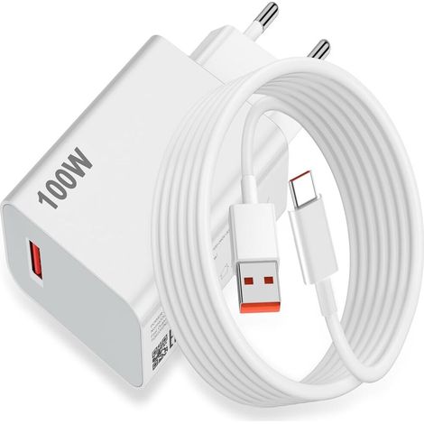 Chargeur 100W Et Câble USB C 2M Pour Xiaomi Redmi Note 15 Pro+, Adaptateur Rapide 6A Type C Pour POCO X8, F8 Ultra (1/5)