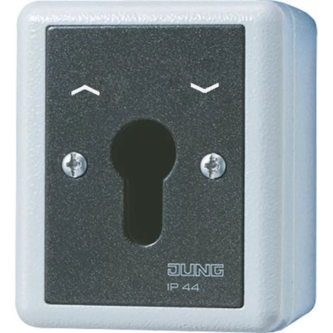 Jung Jalousie-Schlüsselschalter, Wendetaster, 2-pol. (2 Antriebe), IP 44, WG 800 834.28 G (1/2)